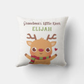 Niedliche Oma Little Deer, Weihnachts Kinderzimmer Kissen (Rückseite)