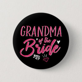 Niedliche Oma The Bride Pink Calligrafy Script Button