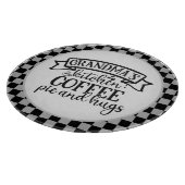 niedliche Oma's Coffee Pie Schläger Wortart Schneidebrett (Ecke)