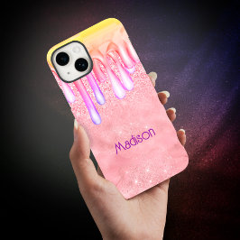 Niedliche ombre Rose Gold Imitate Glitzer Tropfen  Case-Mate iPhone Hülle