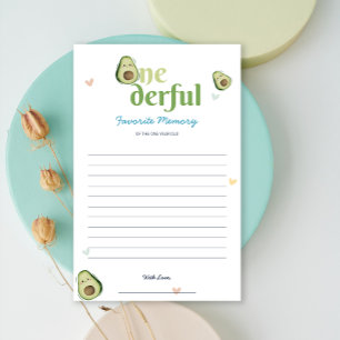 Niedliche Onederful Avocado 1. Geburtstagskarte