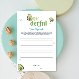 Niedliche Onederful Avocado 1. Geburtstagskarte