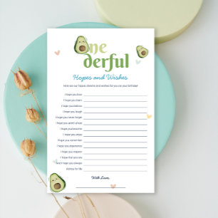 Niedliche Onederful Avocado 1. Geburtstagskarte