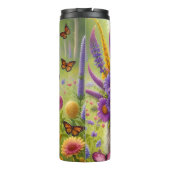 Niedliche Opossum-Holding-Blume Thermosbecher (Rückseite)