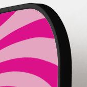 Niedliche optische Illusion Vortex Monogramm Pink Pickleball Schläger (Linke Seite)