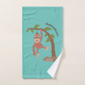 Niedliche Orang-Utan-Cartoon-Illustration Badhandtuch Set (Handtuch)