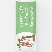 Niedliche Orang-Utan-Cartoon-Illustration Banner (Vertikal)