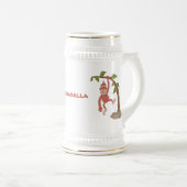 Niedliche Orang-Utan-Cartoon-Illustration Bierglas (VorderseiteRechts)