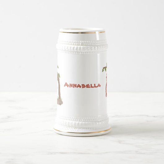 Niedliche Orang-Utan-Cartoon-Illustration Bierglas (Mittel)