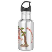 Niedliche Orang-Utan-Cartoon-Illustration Edelstahlflasche (Vorderseite)