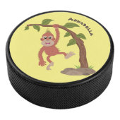 Niedliche Orang-Utan-Cartoon-Illustration Eishockey Puck (3/4)