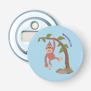 Niedliche Orang-Utan-Cartoon-Illustration Flaschenöffner