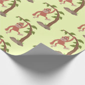 Niedliche Orang-Utan-Cartoon-Illustration Geschenkpapier (Ecke)