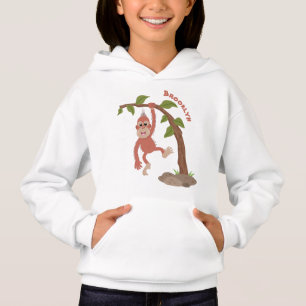 Niedliche Orang-Utan-Cartoon-Illustration Hoodie