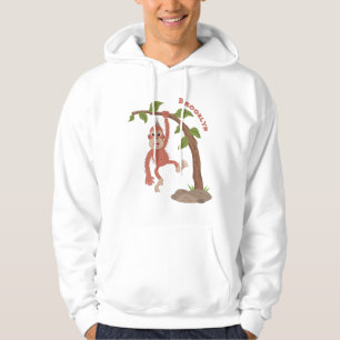 Niedliche Orang-Utan-Cartoon-Illustration Hoodie