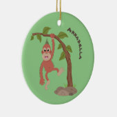 Niedliche Orang-Utan-Cartoon-Illustration Keramik Ornament (Rechts)