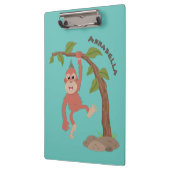 Niedliche Orang-Utan-Cartoon-Illustration Klemmbrett (Links)