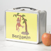 Niedliche Orang-Utan-Cartoon-Illustration Metall Brotdose (Beispiel)