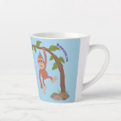 Niedliche Orang-Utan-Cartoon-Illustration Milchtasse (Rechts)