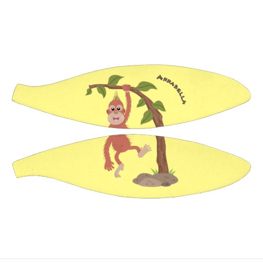 Niedliche Orang-Utan-Cartoon-Illustration Mini Basketball (Panele)