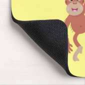 Niedliche Orang-Utan-Cartoon-Illustration Mousepad (Ecke)