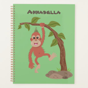 Niedliche Orang-Utan-Cartoon-Illustration Planer