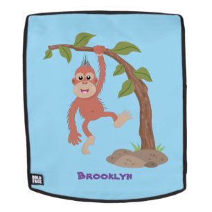 Niedliche Orang-Utan-Cartoon-Illustration Rucksack