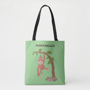 Niedliche Orang-Utan-Cartoon-Illustration Tasche