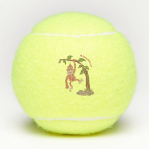Niedliche Orang-Utan-Cartoon-Illustration Tennisbälle