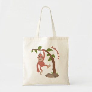 Niedliche Orang-Utan-Cartoon-Illustration Tragetasche