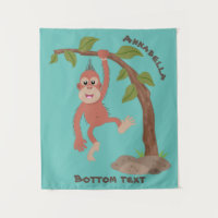 Niedliche Orang-Utan-Cartoon-Illustration
