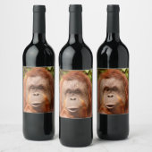 Niedliche Orang-Utan Weinetikett (Flaschen)
