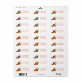 Niedliche Orange Airplane-Address-Labels (Vorne)