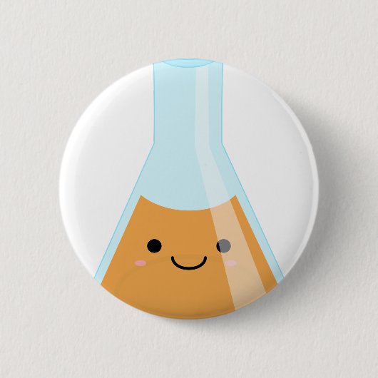 Niedliche orange Alchimie kawaii Flasche Button (Vorderseite)