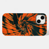 Niedliche Orange Black Spiral Gefärbte Krawatte Case-Mate iPhone Hülle (Rückseite (Horizontal))