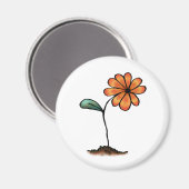Niedliche Orange-Blume Magnet (Vorderseite/Rückseite)