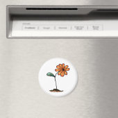 Niedliche Orange-Blume Magnet (In Situ (Geschirrspüler))