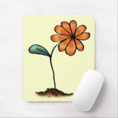 Niedliche Orange-Blume Mousepad (Mit Mouse)