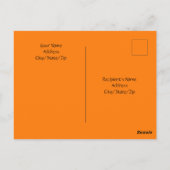 Niedliche Orange Blume Mum Frame für Haustiere Fot Postkarte (Rückseite)