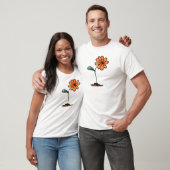 Niedliche Orange-Blume T-Shirt (Unisex)