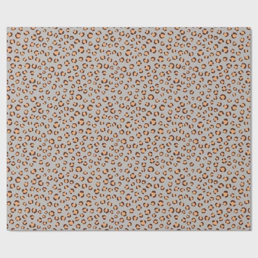 Niedliche orange-braune Kätzchen-Print-Monogramm Geschenkpapier (Flach)