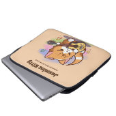 Niedliche Orange Cat Playing Guitar (Personalisier Laptopschutzhülle (Vorne Knopf)