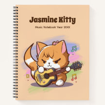 Niedliche Orange Cat Playing Guitar (Personalisier