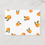 Niedliche Orange Citrus Bücher für Baby Begleitkarte (Rückseite)