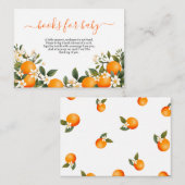 Niedliche Orange Citrus Bücher für Baby Begleitkarte (Vorne/Hinten)