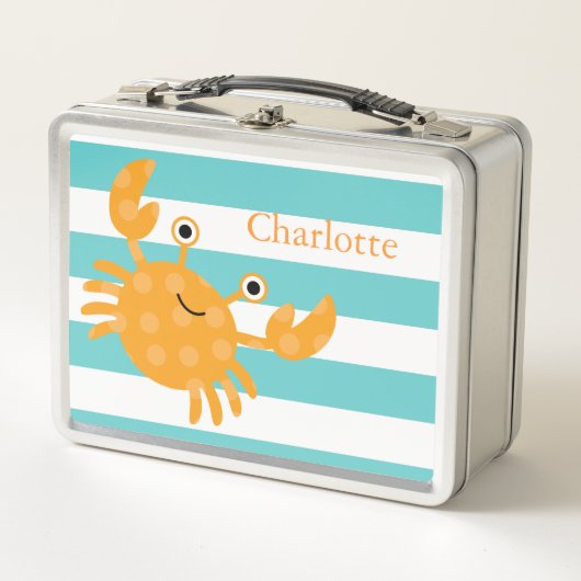 Niedliche Orange Crab Lunch Box (Vorderseite)