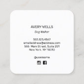 Niedliche Orange Dog Walking Walker Business Card Quadratische Visitenkarte (Rückseite)