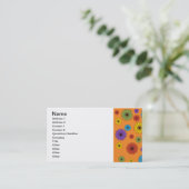 Niedliche Orange Floral Business Card Visitenkarte (Stehend Vorderseite)