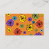 Niedliche Orange Floral Business Card Visitenkarte (Rückseite)