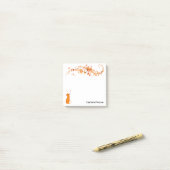 Niedliche Orange Fox & Maple Blätter Herbst Herbst Post-it Klebezettel (Auf Schreibtisch)